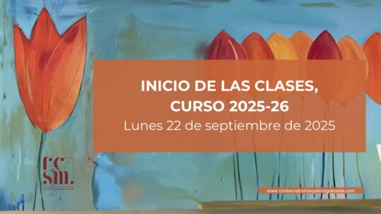 INICIO DE LAS CLASES, CURSO 2025-26