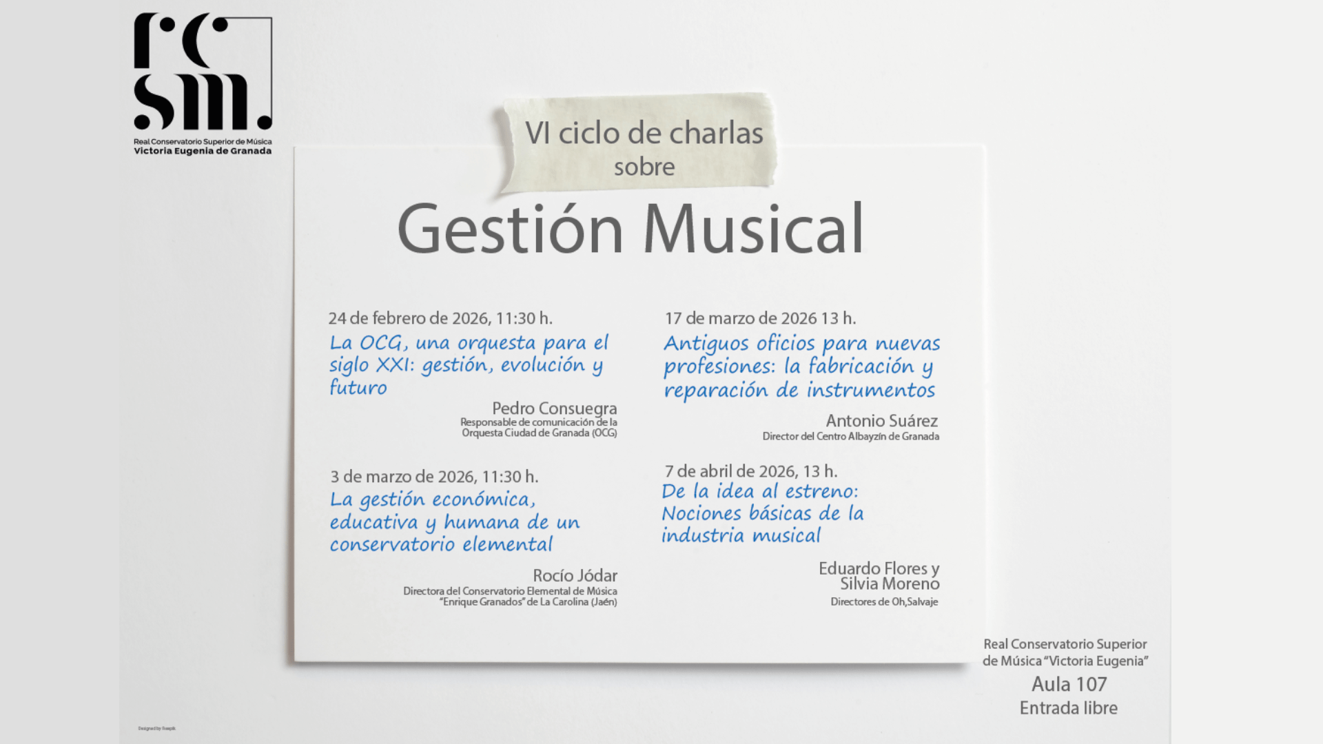 VI Ciclo de Charlas sobre Gestión Musical