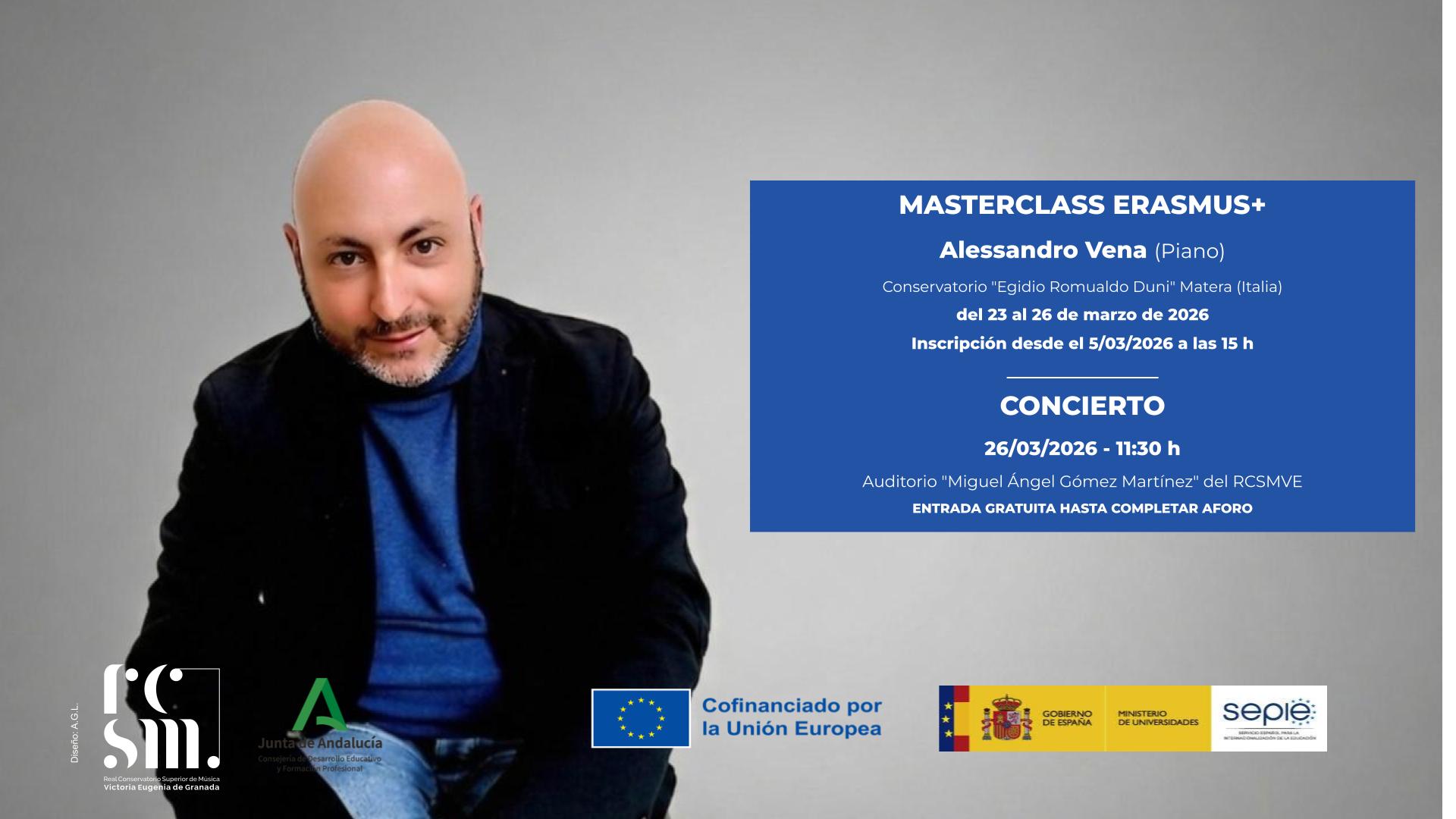 MASTERCLASS Y CONCIERTO ERASMUS+: ALESSANDRO VENA